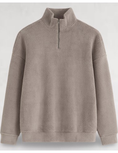 Polaire demi-zip khaki