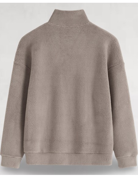 Polaire demi-zip khaki