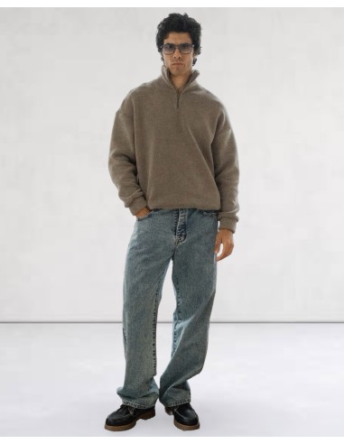 Polaire demi-zip khaki