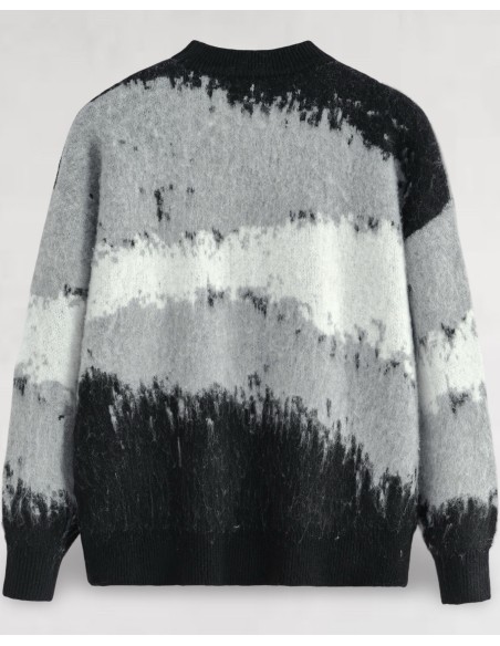 Pull en maille "GRAPHIC" gris