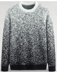 Pull en mohair "Fade" noir