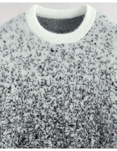 Pull en mohair "Fade" noir 2