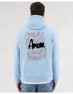 Hoodie bleu ciel "MI AMOUR"