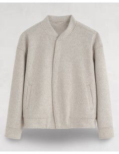 VESTE BEIGE COUPE "JAPAN" MELANGE DE LAINE