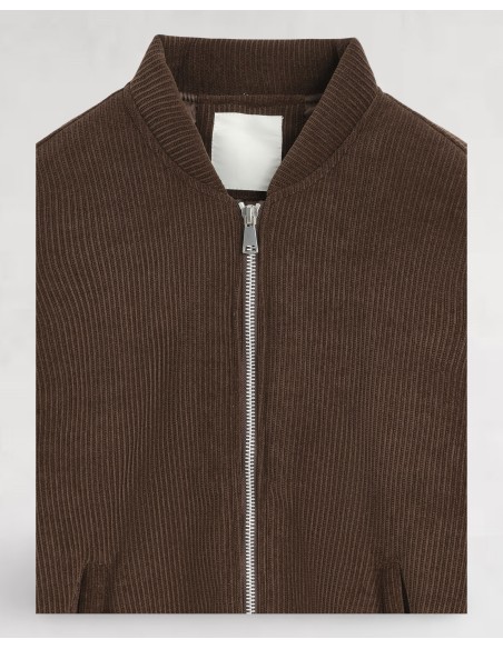 VESTE ÉPAISSE CÔTELÉE MARRON