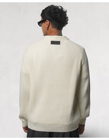 PULL EN MAILLE ZIPPÉ BLANC