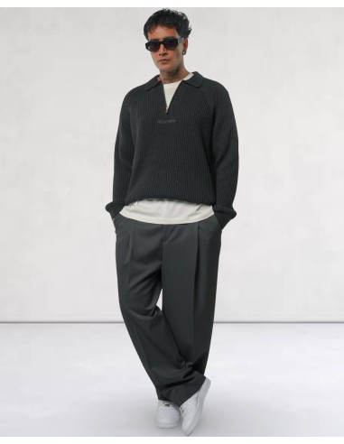 PULL EN MAILLE ZIPPÉ NOIR