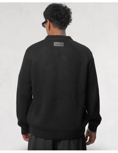 PULL EN MAILLE ZIPPÉ NOIR