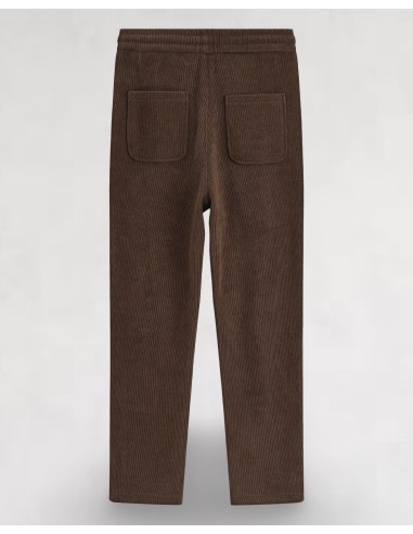 PANTALON MOLETONNÉ CÔTELÉ MARRON