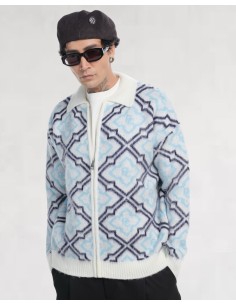 VESTE BLANCHE EN MAILLE ZIPPÉ 2