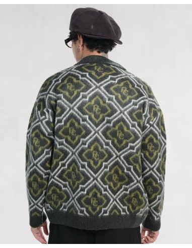 VESTE KHAKI EN MAILLE ZIPPÉ