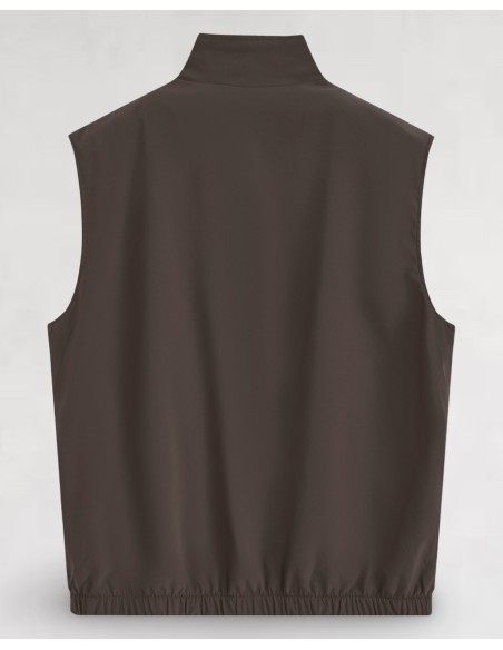 VESTE SANS MANCHE RÉVERSIBLE MARRON BEIGE