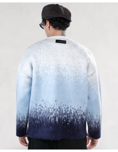 Pull en maille "Degraded" blanc
