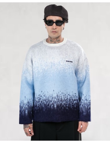 Pull en maille "Degraded" blanc