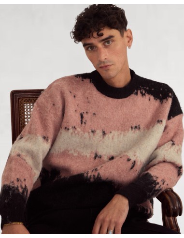 Pull en maille "GRAPHIC" rose