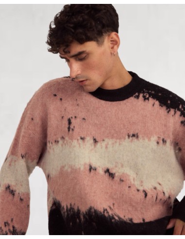 Pull en maille "GRAPHIC" rose