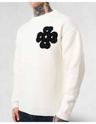 Pull en maille "LUCKY" écru