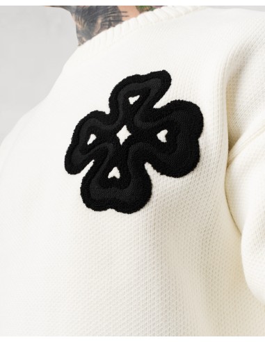 Pull en maille "LUCKY" écru