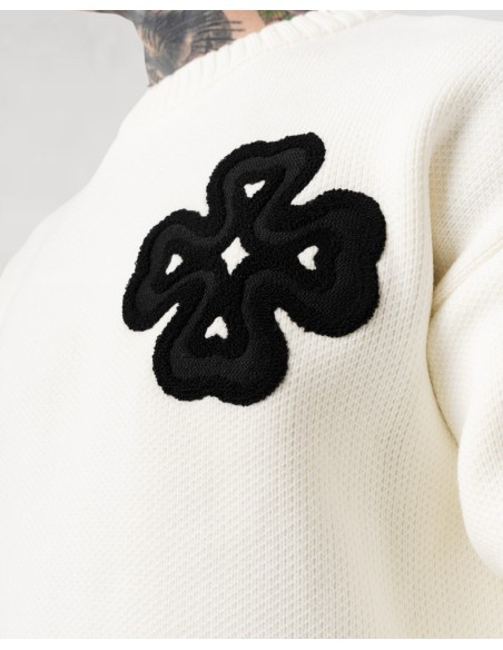 Pull en maille "LUCKY" écru