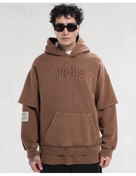 Hoodie "Urban Sleeve" marron