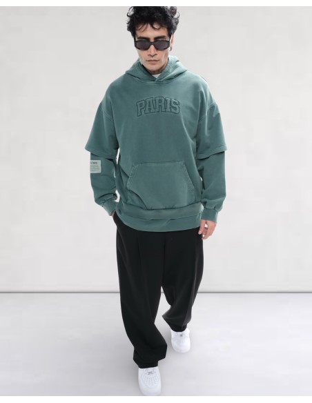 Hoodie "Urban Sleeve" vert