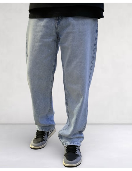 JEANS BAGGY FIT BLEU CIEL