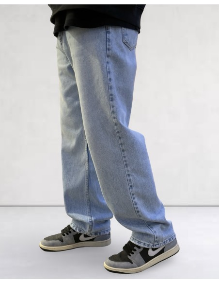 JEANS BAGGY FIT BLEU CIEL