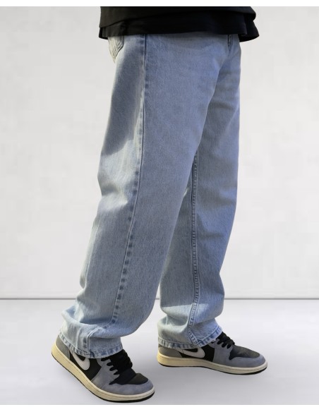JEANS BAGGY FIT BLEU CIEL