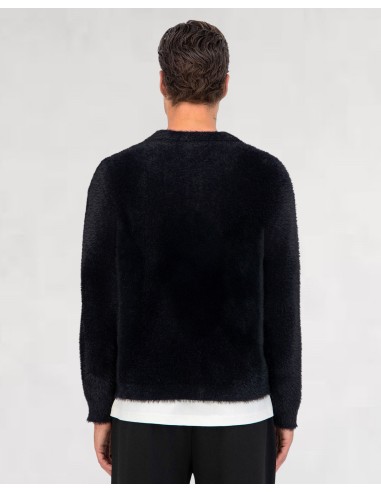 Pull style polo mohair "black snow"