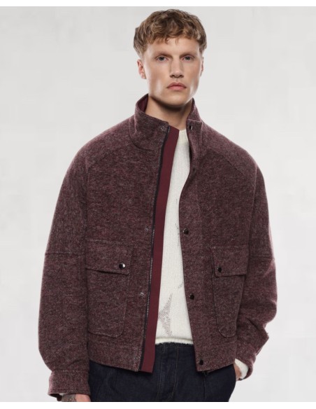 Veste boxy premium bordeaux