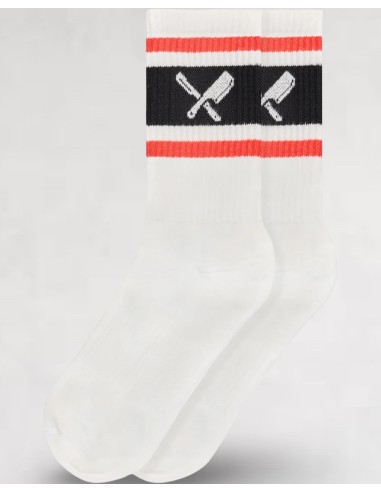 Chaussettes montantes sport rouge et...