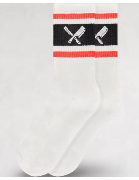Chaussettes montantes sport rouge et blanche