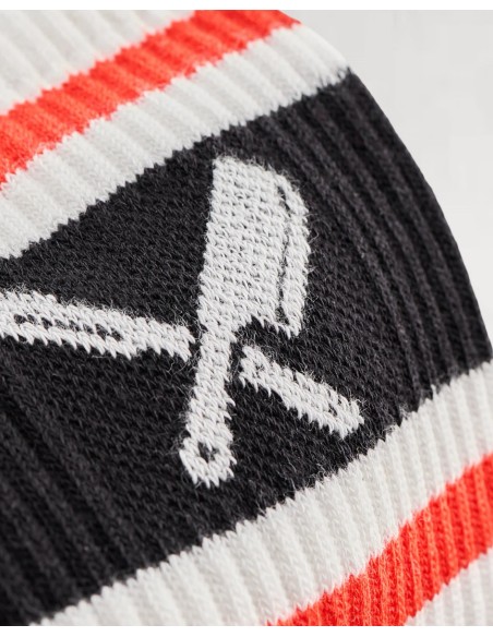 Chaussettes montantes sport rouge et blanche