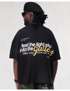 T-shirt "Feel the light" noir