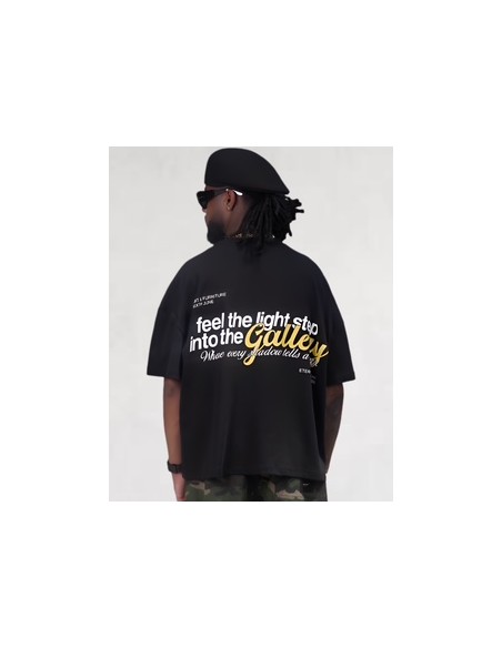 T-shirt "Feel the light" noir