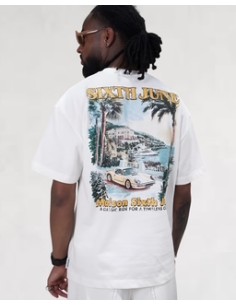 T-shirt "Cost back" blanc