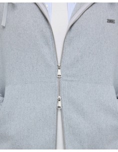Veste Loose effet cachemir gris 2