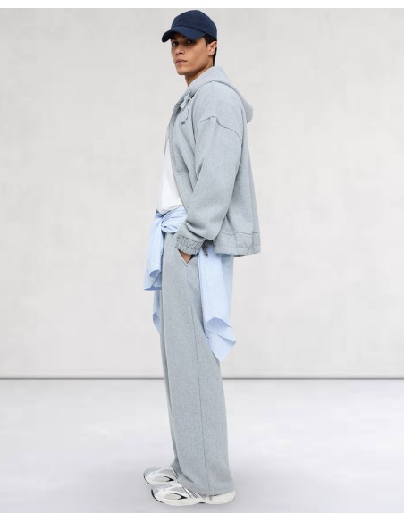 Veste Loose effet cachemir gris