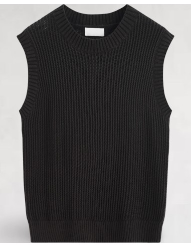 Débardeur grosse maille noir