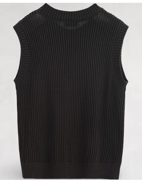 Débardeur grosse maille noir
