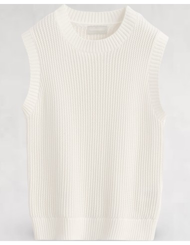 Débardeur grosse maille blanc