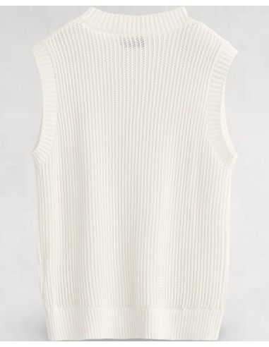Débardeur grosse maille blanc