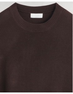 Pull en maille sans manche marron 2