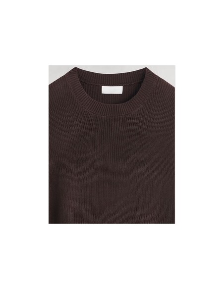 Pull en maille sans manche marron