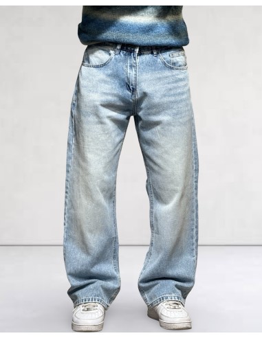 Jeans coupe baggy délavé bleu