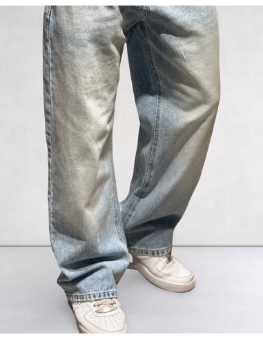 Jeans coupe baggy délavé bleu