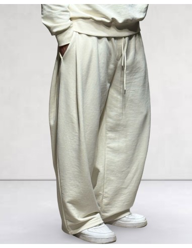 Jogging loose à pince beige