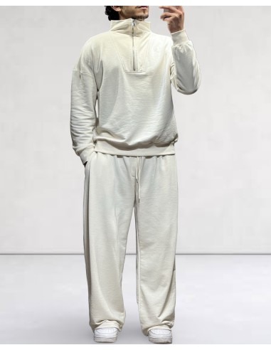 Jogging loose à pince beige