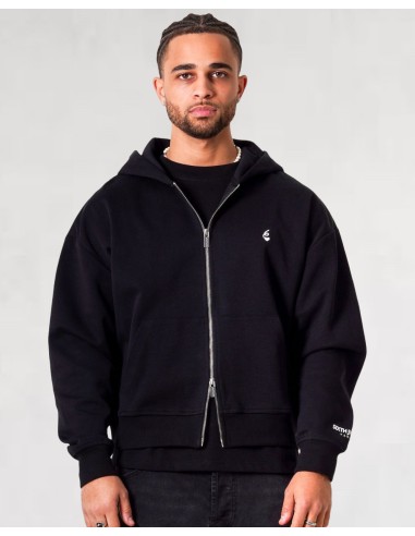 Hoodie zip "Heavy coton" noir