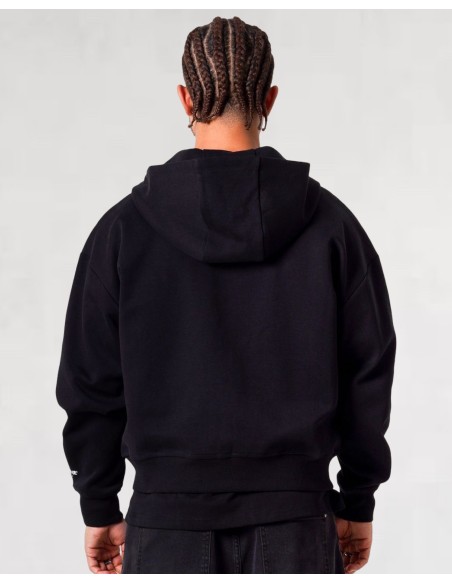 Hoodie zip "Heavy coton" noir